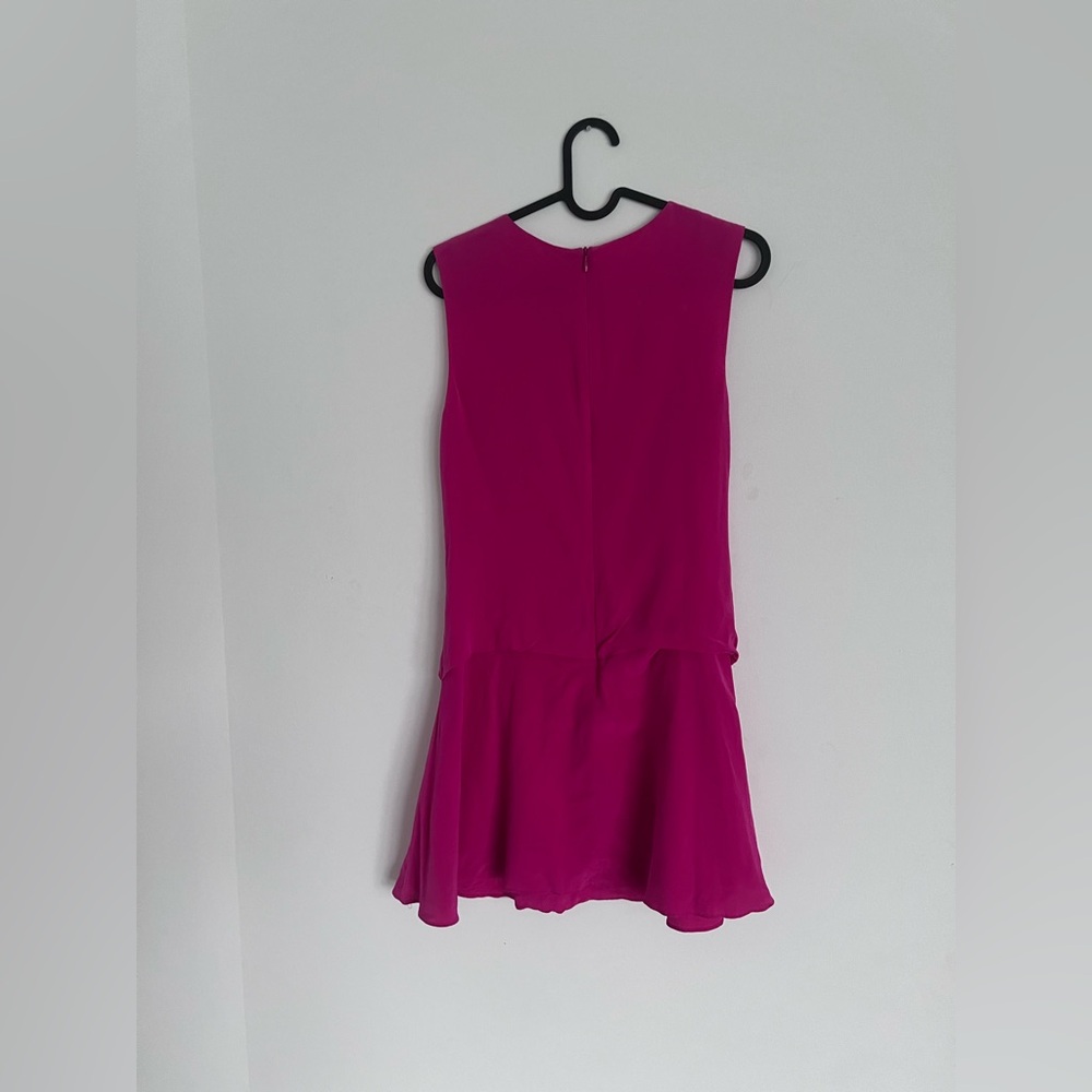Pink Thakoon Drop Waist Silk Dress Size 0 - Picture 2 of 6